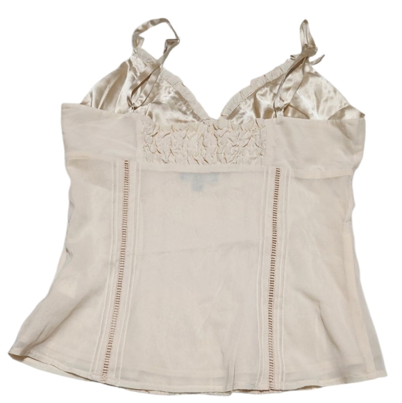 Bebe Vintage Silk Lined Lace Babydoll Top - Picture 7 of 7